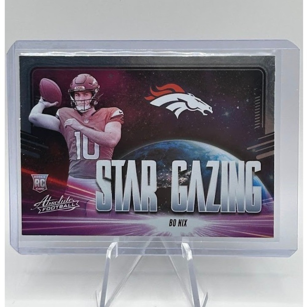 Bo Nix Star Gazing 2024 Panini Absolute Football SG-BNX NFL Denver Broncos